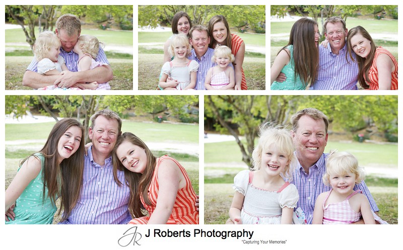 Father with his daughters - sydney family portrait photography